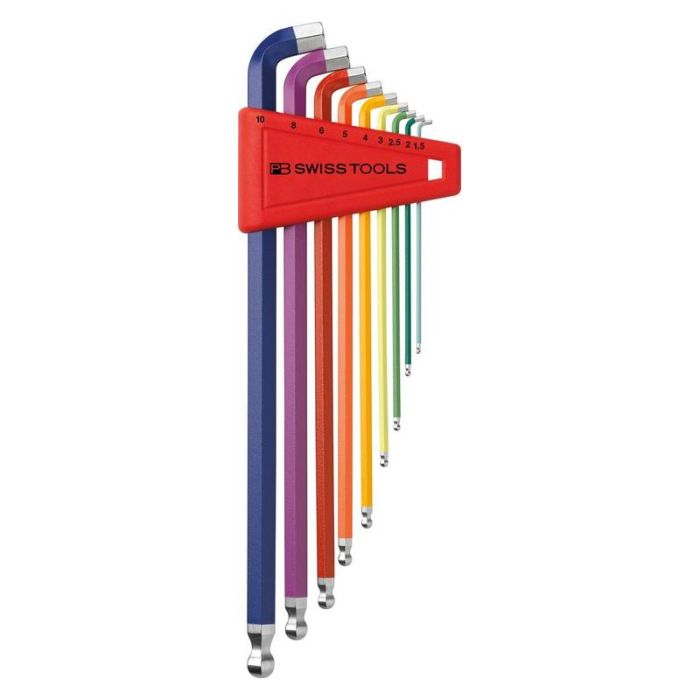 PB Swiss Tools - Set chei imbus 1.5-10mm Rainbow, 9 piese [PB2212.LH-10RB]