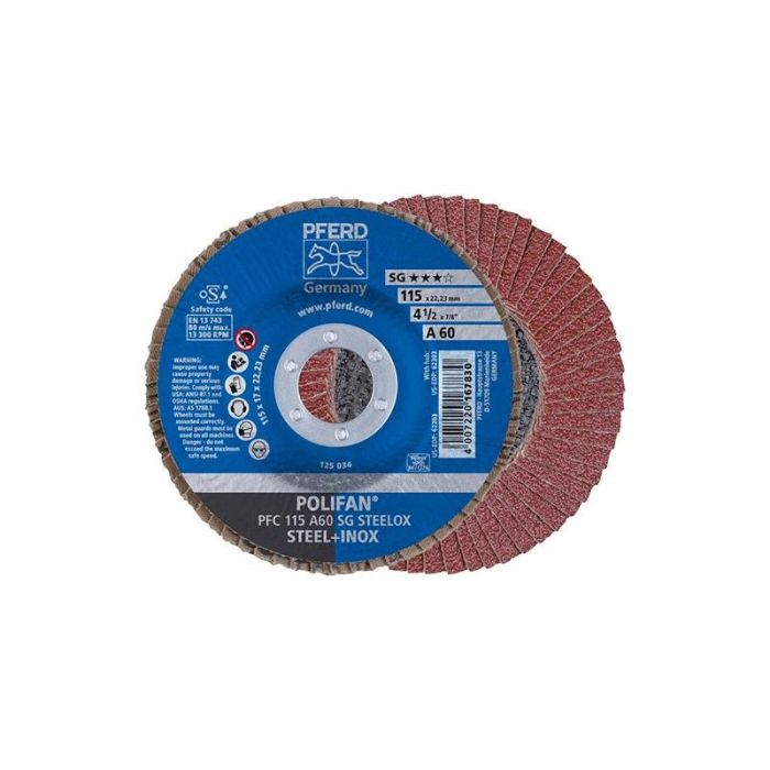 Pferd - Disc lamelar A 60SG curbat 115mm P60 [PFC115A60SG]