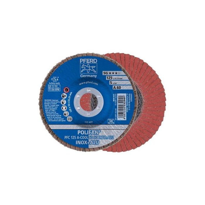 Pferd - Disc lamelar A-COOL SG curbat 125mm P60 [PFC125A60SG-COOL]