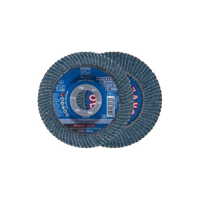 Pferd - Disc abraziv lamelar curbat Z 40SGP L 115mm P40 [PFR115Z40SGP-CURVEL]