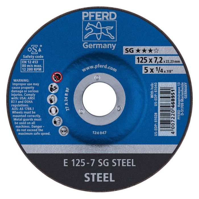 Pferd - Disc de slefuit A24RSG 125x7mm [E125-7A24RSG]