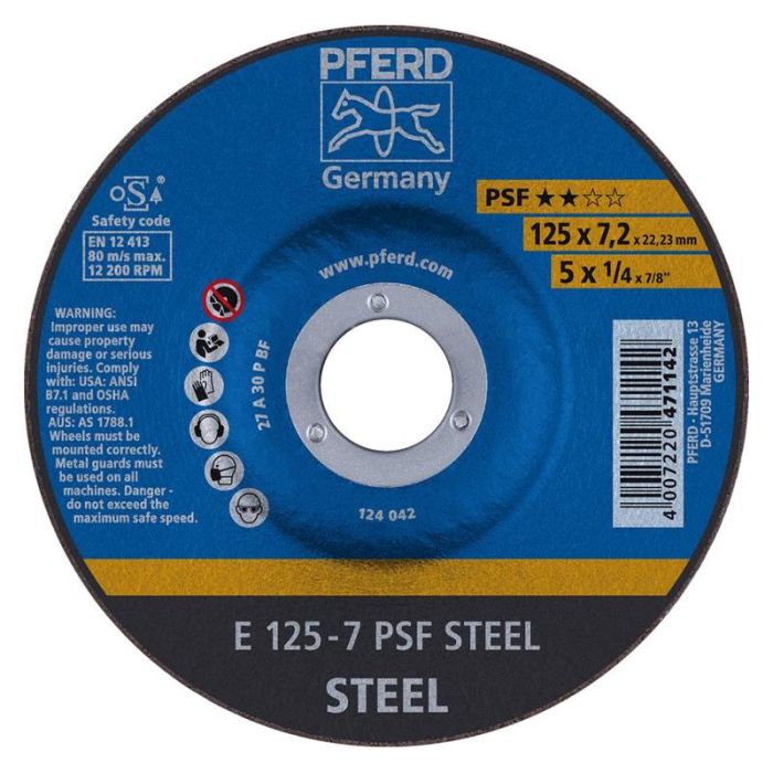 Pferd - Disc de slefuit A30PPS 125x7mm [E125-7A30PPSF]