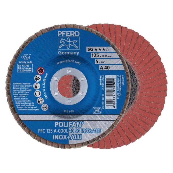 Pferd - Disc lamelar A-COOL SG curbat 125mm P40 [PFC125A40SG-COOL]