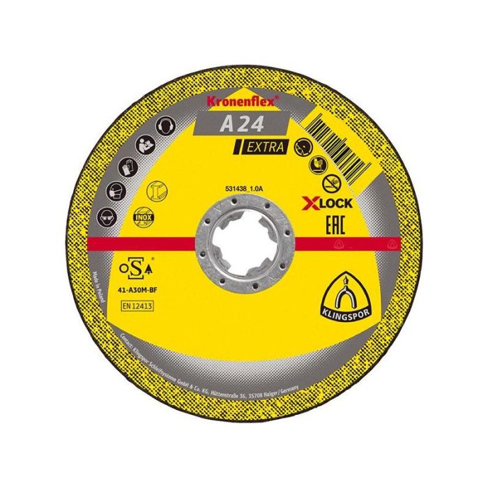 KLINGSPOR - Disc de taiere A24EX X-LOCK115x2.5mm [351255]