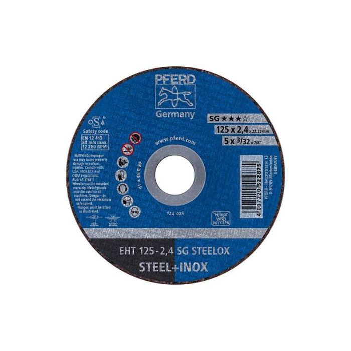 Pferd - Disc de debitatare drept A46RSG-INOX 125x2.4mm [61331432]