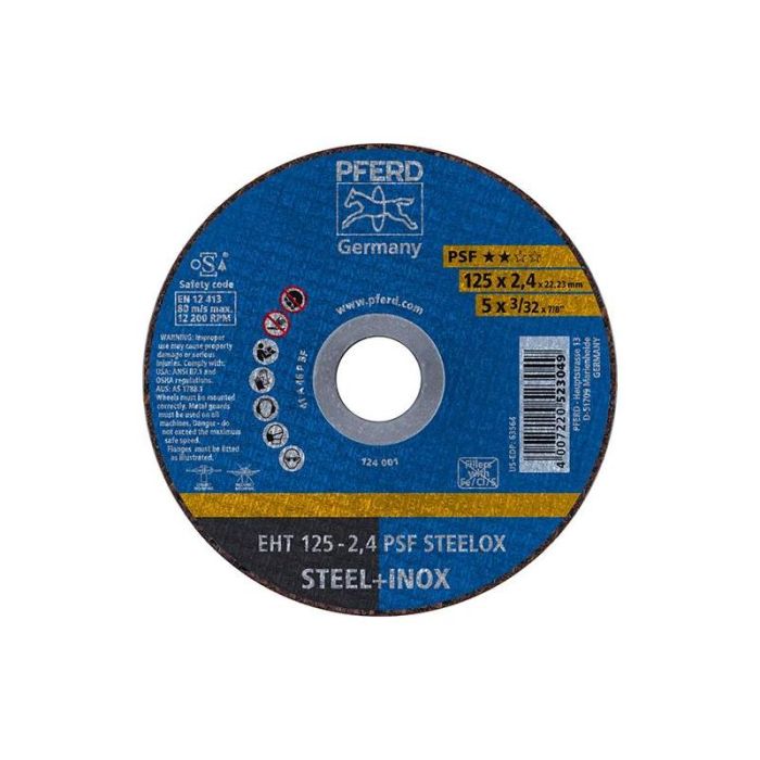 Pferd - Disc de debitatare drept A46PPSF-INOX 125x2.4mm [EHT125-2,4A46PPSF-INOX]