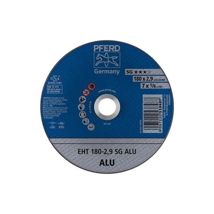 Pferd - Disc de debitatare drept pentru aluminiu A24NSG 178x2.9mm [EHT178-2,9A24NSG-ALU]