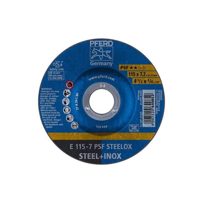 Pferd - Disc de slefuit PSFSTEELOX 115x7mm [62011640]