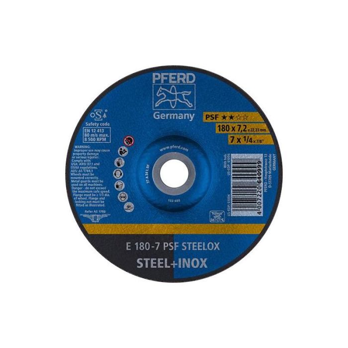 Pferd - Disc de slefuit PSFSTEELOX 180x7mm [62017640]