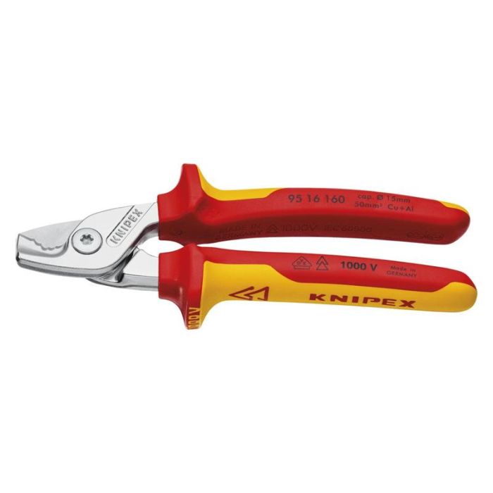 KNIPEX - Cleste pentru taiat cabluri VDE cu manere multicomponente 160mm [9516160]