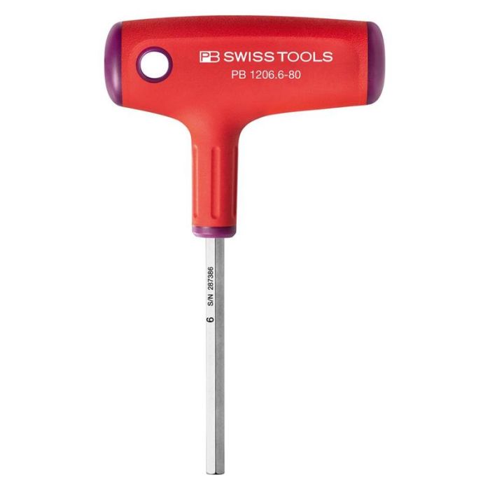 PB Swiss Tools - Surubelnita hexagonala cu maner in T 6x80mm [PB1206.6-80]