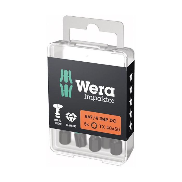 Wera - Set biti de impact 1/4" DIN3126, E6.3, T40x50mm, 5 bucati [5157667001]