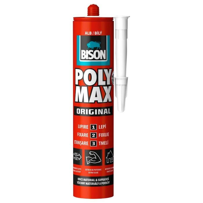 BISON - Poly Max Original Adeziv si etanseizant, alb, 465g [428975]