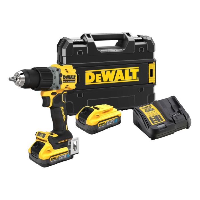 DeWALT - Masina de gaurit si insurubat cu percutie 90Nm, cu 2 acumulatori Li-Ion 18V, 5.0Ah, incarcator, valiza [DCD805H2T-QW]