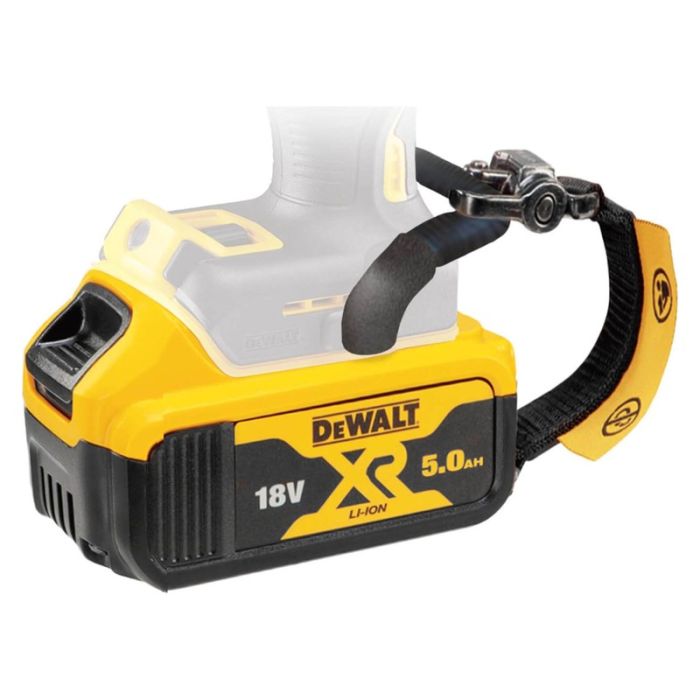 DeWALT - Acumulator Li-Ion XR 18V, 5.0Ah cu snur de prindere [DCB184LR-XJ]