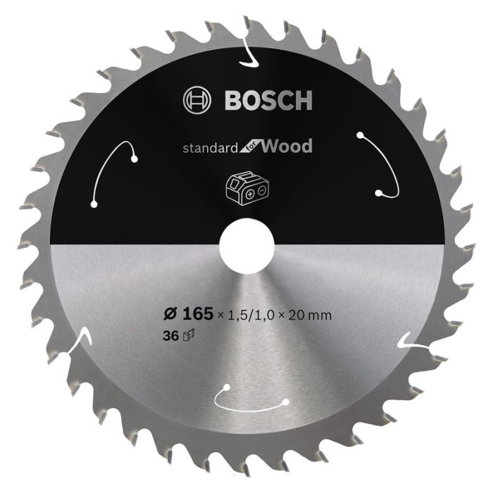 BOSCH - Panza fierastrau circular HM Standard Wood, 165x1.5/1x20mm, 36 dinti [2608837686]