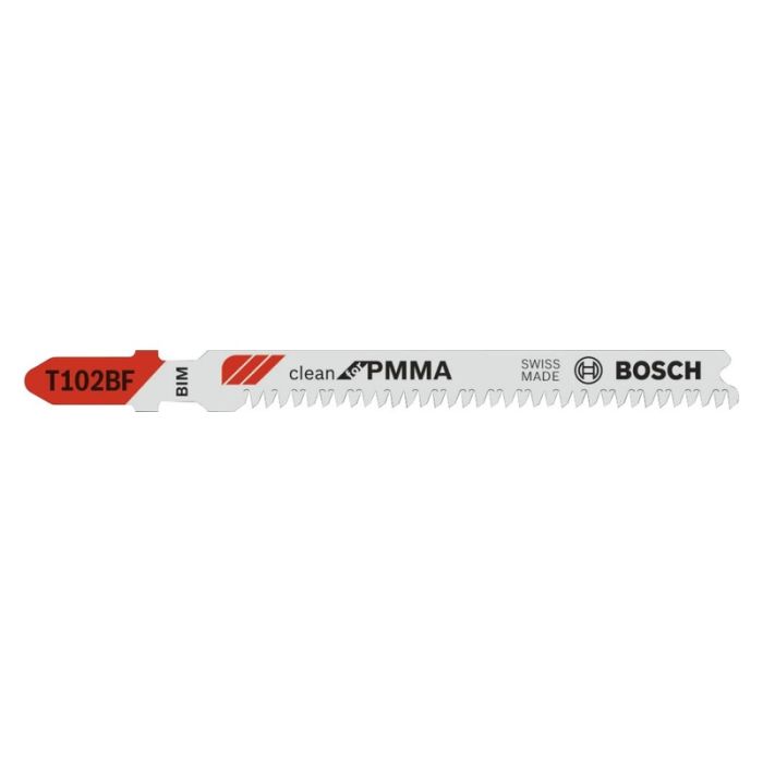 BOSCH - Panza fierastrau vertical pentru PMMA, T 102 BF, 5 bucati [2608636781]