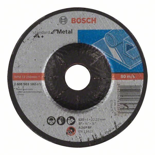 BOSCH - Disc abraziv pentru slefuire metal 125x6x22.23mm, A 24 P BF [2608603182]