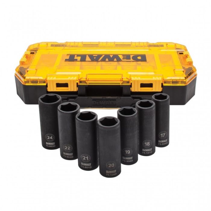 DeWALT - Chei tubulare lungi de impact 1/2", 7 piese [DWMT74737-0]