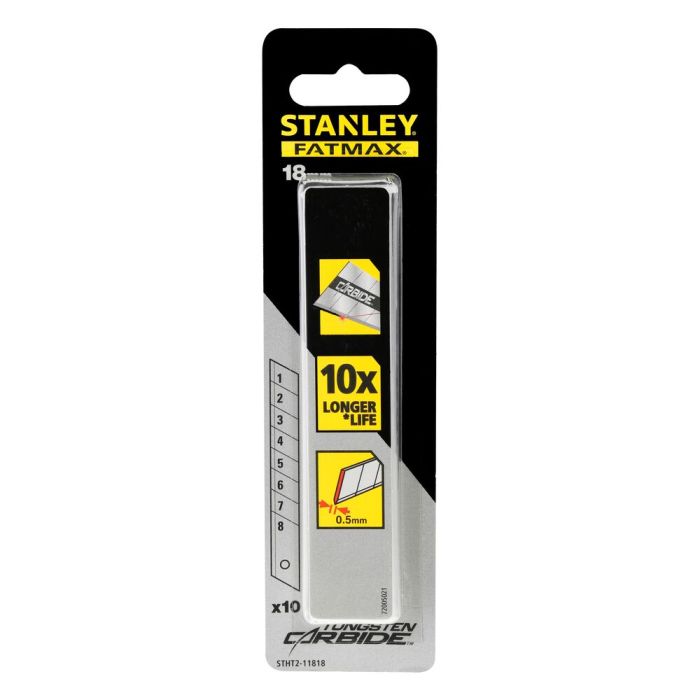 STANLEY - Set 10 Lame segmentate FatMax cu carbura tungsten, 18mm [STHT2-11818]