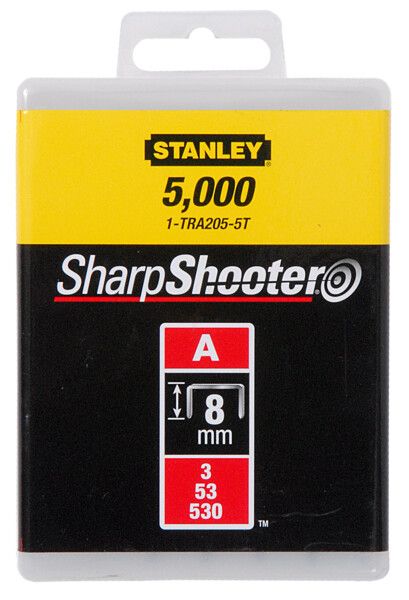 STANLEY - Capse aplicatii uzuale 8 mm, 5000 buc [1-TRA205-5T]