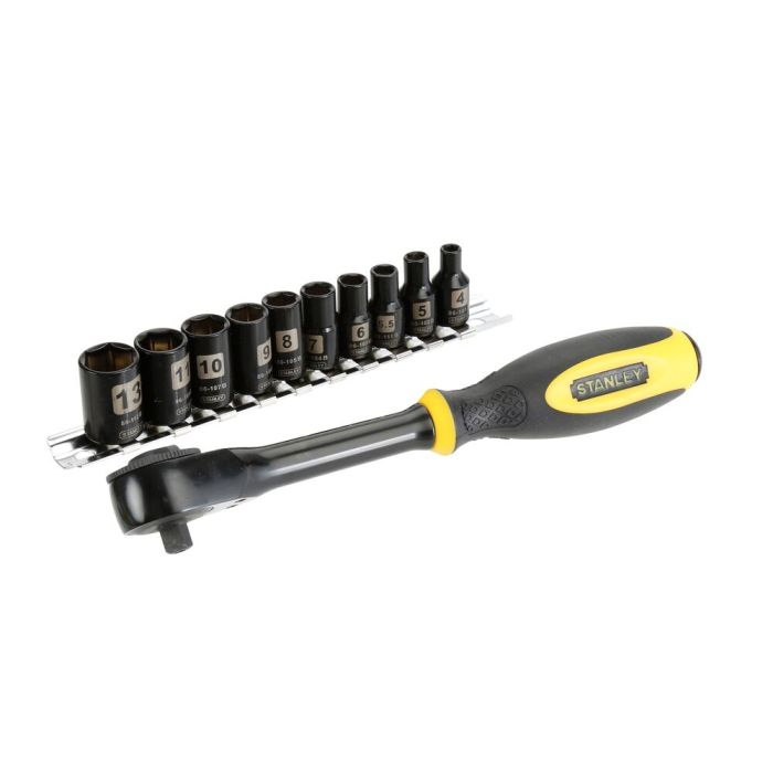 STANLEY - Set capete tubulare 1/4” cu clichet, FatMax / 11 piese [0-94-607]