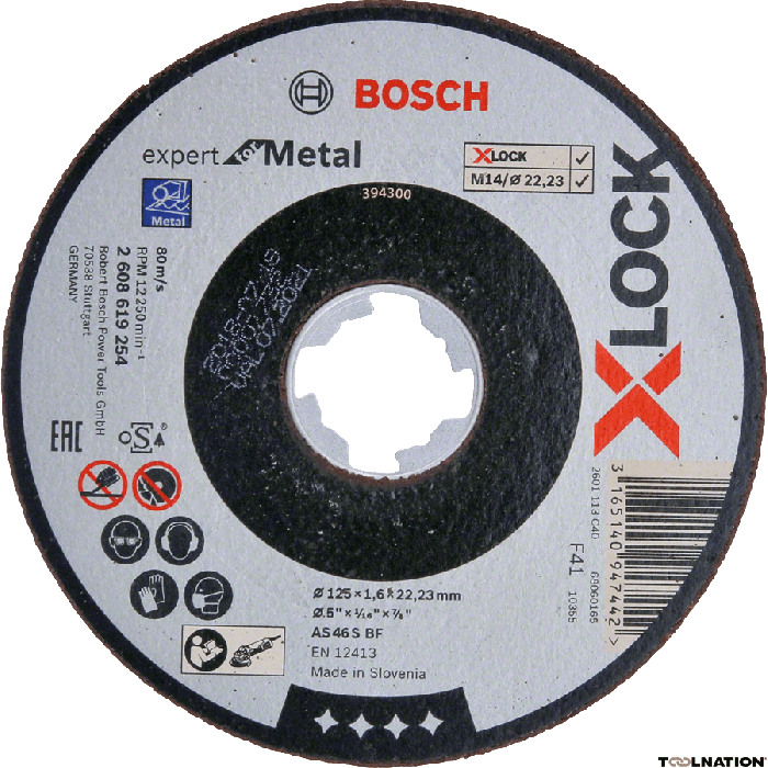 BOSCH - Disc abraziv debitare X-Lock 125x1.6mm Expert for Metal Straight Cutting [2608619254]