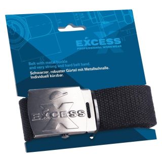 Curea, 120cm, 100% panza, neagra, EXCESS