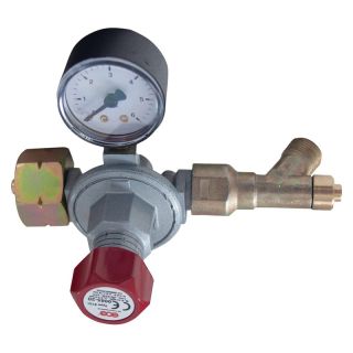 Regulator propan, pentru butelii 5/11/33kg, cu manometru, 0.5-4 bar, GCE