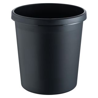 Cos de gunoi, model The german, din plastic, 45 l, inaltime 480 mm, Ø 350 mm, negru