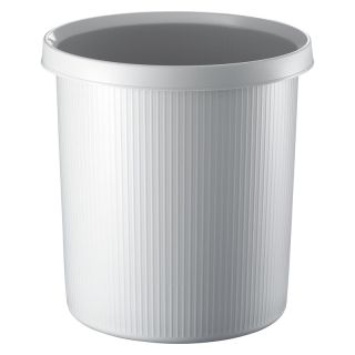 Cos de gunoi, model The german line, din plastic, 18 l, inaltime 320 mm, Ø 315 mm, gri deschis