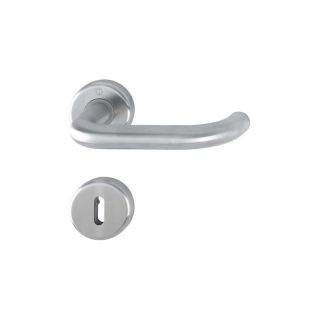 Maner pentru usi de interior 37-42mm, Baden E1388Z/17KV/17KVS, cu rozete, 8mm, WC, inox, HOPPE
