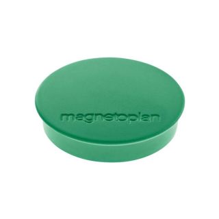Magnet Discofix organizatoric standard, forta adeziva 700 g, Ø 30 mm, inaltime 8 mm, verde, 10 buc, MAGNETOPLAN