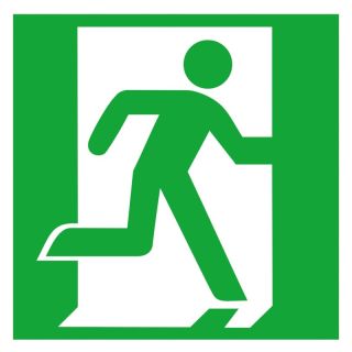 Semn de evacuare, iesire de urgenta in dreapta, fara sageata directionala, 150 x 150 mm, autoadeziv, SAFETY MARKING
