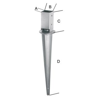 Priza de pamant cu impact tzn 91 reglabila