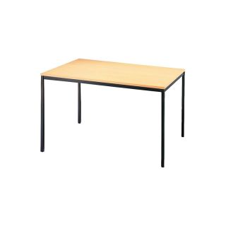 Masa de conferinta, 1400 x 800 mm, inaltime 720 - 735 mm, blat 18 mm, negru / fag