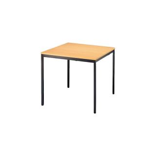 Masa de conferinta, 800 x 800 mm, inaltime 720 - 735 mm, blat 18 mm, negru / fag