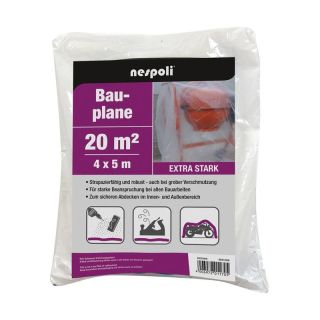 Foaie de constructie 4x5 m transl extra rezistent, 40 my