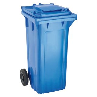 Tomberon gunoi WAVE, 120 l, 482 x 552 x 993 mm, din HDPE, DIN EN 840-1, albastru