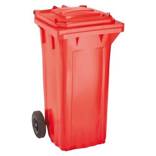 Tomberon gunoi WAVE, 120 l, 482 x 552 x 993 mm, din HDPE, DIN EN 840-1, rosu
