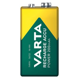 Acumulator RECHARGE ACCU Power 9 V-Block, 200mAh, ambalat individual in blister, VARTA