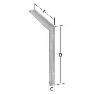 Consola rezistenta, profil T, 300 X 400 x 40 mm, 6 perforatii pentru suruburi Ø 5 mm, pana la 400 kg, VORMANN