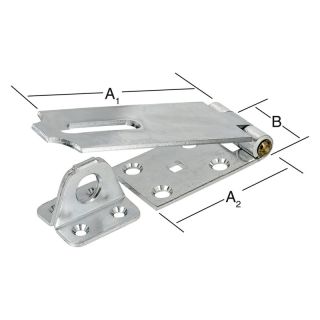 Clapeta de blocare, inox, 100 x 45 x 35 mm, cu ochi de prindere, pe placa, VORMANN