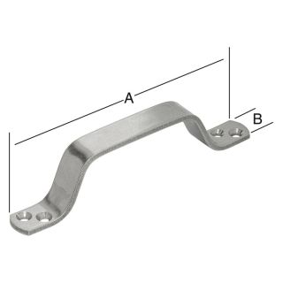 Maner 160 X 20 x 4 mm, otel inoxidabil (V2A), VORMANN