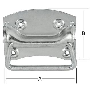 Maner pentru lada, 120 x 85 x 1.5 mm, Ø 7.5 mm, VORMANN