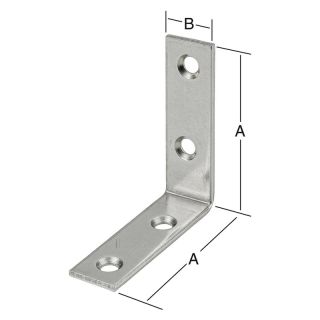 Vinclu de imbinare pentru scaun, forma de L, 25 x 15 x 2.0 mm, inox, VORMANN