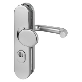 Set maner interschimbabil Logo 8755/0292 pentru usi de intrare 65-75mm, aluminiu, buton pe o parte, 60/10 mm, EDI