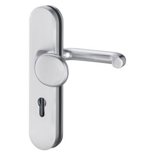 Set maner interschimbabil Logo 8753/0292 pentru usi de intrare 65-75mm, inox, buton pe o parte, 60/10 mm, EDI