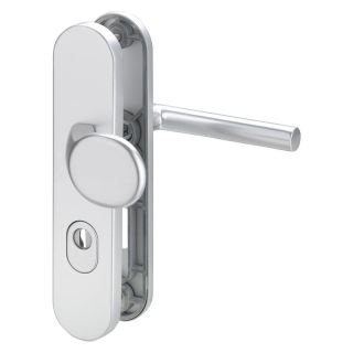 Set maner interschimbabil Logo 8745/0392 pentru usi de intrare 65-75mm, aluminiu, buton pe o parte, 61/10 mm, EDI