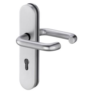 Set maner Logo 8753/7203 pentru usi de intrare 65-75mm, aluminiu, forma U, 60/10 mm, EDI